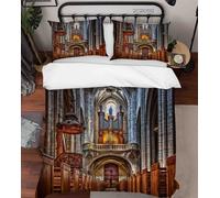 Set copripiumino arte architettura greca 3D set biancheria da letto federe