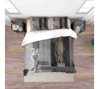 Set copripiumino arte statua architettura 3D set biancheria da letto federe
