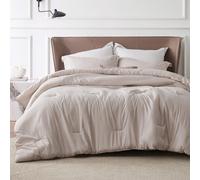 Set copripiumino Bedsure Queen per bambini - Copripiumino matrimoniale color tortora caldo, biancheria da letto morbida per tutte le stagioni, se