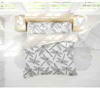 Set copripiumino bianco motivo libellula 3D copripiumino federe letto