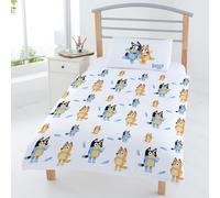 Bluey Bambini Set Copripiumino Cani Famiglia Junior per Letto Lino 100% Cotone