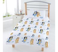 Bluey Bambini Set Copripiumino Cani Famiglia Junior per Letto Lino 100% Cotone