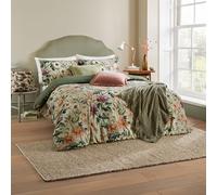 Set copripiumino botanico Wylder Nature Wallflower - Verde celadon - Doppio