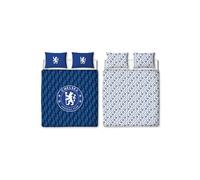 Chelsea FC Geometrico Doppio Copripiumino E Federa Ufficiale Club Crest