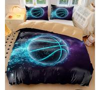 Set copripiumino con stampa di calcio con fiamma, per biancheria da letto dinamica, motivo fiamma 3D, perfetto per la camera da letto dei ragazzi (05, king size 240 x 220 cm+50 x 75 cm x 2)