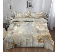 Set Copripiumino Copia Di Marmo Con Texture Ad AcquerelloGrigioLenzuola Letto Reversibile Per Ragazzi e Ragazee - Set di biancheria da letto per bambini - 135 x 200 cm e Federe