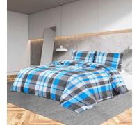Set copripiumino da 260 x 240 cm, con 2 federe da 65 x 65 cm, facile da pulire, antipiega, standard 100 Oeko-Tex, per camera da letto, look moderno