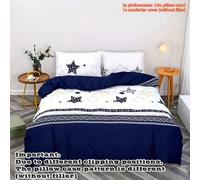 Set copripiumino da 3 pezzi con stampa creativa, e confortevole, per camere da letto e camere degli ospiti, un copripiumino + due federe, senza imbottitura