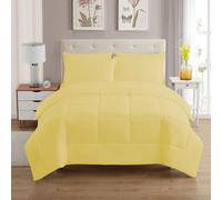 Set copripiumino da 7 pezzi Sweet Home Collection, con coperta in piumino alternativo morbido per tutte le stagioni, tinta unita e lussuose lenzu