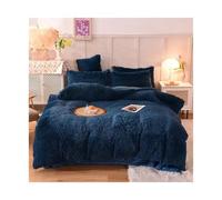 Set copripiumino di lusso da 3/4 pezzi, biancheria letto morbida e accogliente, perfetto for il comfort della camera , ideale for camere degli ospiti dormitori per Biancheria(Dark blue,1.5M-4PCS)