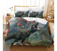 Set copripiumino dinosauro 3D copripiumino biancheria da letto federe