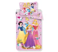 Set Copripiumino e federa Disney Principesse per letto singolo in cotone 6554