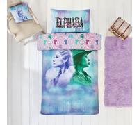 Set Copripiumino Singolo Reversibile Glinda E Elphaba Blu Rosa