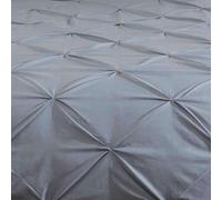 Balmoral Pin Ricamo Set Copripiumino Singolo Elegante - Grigio