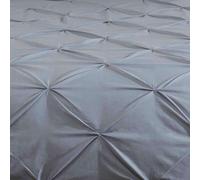 Balmoral Pin Ricamo Set Copripiumino Singolo Elegante - Grigio