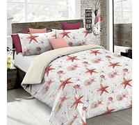 Set Copripiumino Fantasy, Lavorato in Italia - Parure Copri Piumino - Sacco Piumone 150x200 cm con Patella e federa Cuscino, Singolo, Starfish