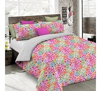 MB HOME ITALY Parure Copripiumino Microfibra, Spring, Piazza e Mezza