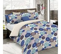 Set Copripiumino Fantasy, Lavorato in Italia - Parure Copri Piumino - Sacco Piumone 200x200 cm con Patella e federa Cuscino, Piazza e Mezza, Murrine