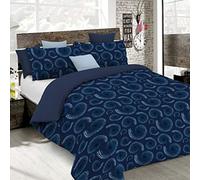 Set Copripiumino Fantasy, Lavorato in Italia - Parure Copri Piumino - Sacco Piumone 200x200 cm con Patella e federa Cuscino, Piazza e Mezza, Vortex