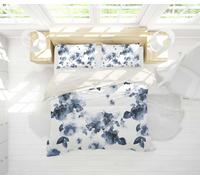 Set copripiumino floreale inchiostro blu 3D set biancheria da letto federe 64