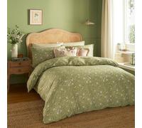 furn. Set copripiumino floreale stampato Wylder Nature Bronte - Salvia - Singolo