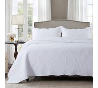 Set copripiumino HoneiLife King Size - Copriletto in microfibra ricamato a 3 pezzi, copriletto reversibile, copriletto leggero con motivo Paisley