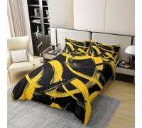 Set copripiumino in 100% cotone, per letto matrimoniale, linea semplice astratta, moderna, set di biancheria da letto 3 pezzi, motivo geometrico estetico, decorazione per la camera dei bambini
