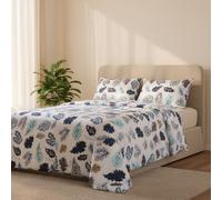 Set copripiumino in cotone Matrimoniale Enrico Coveri Oak azzurro