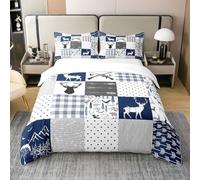 Set copripiumino in cotone per bambini ragazzi ragazze corna caccia cervo trapunta king size rustico cabina country plaid set di biancheria da letto decorazioni per la camera rosa set copripiumino set