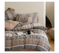 Set copripiumino Jacquard - Set copripiumino Queen Size geometrico Boho in cotone 100%, set biancheria da letto Boho leggero 4 pezzi, senza piumino (Colore : 01, Dimensioni : 2.0m Bed -220x240cm)