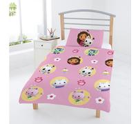 Set Copripiumino Junior Di Gabby's Dollhouse Per Lettino Con Fiori E Gattini