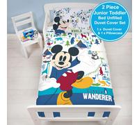 Disney Mickey Mouse Wanderer Junior Set Copripiumino Bambini Ragazzi Ragazze