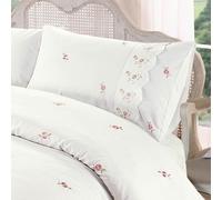 Sophie Floral Cream Copripiumino King Size Set Ricamato Fiori