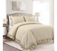Set copripiumino Lush Decor Reyna Ruffle 100% cotone - Set di biancheria da letto con volant da 3 pezzi - Eleganza e comfort senza tempo - Matrim