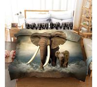Set copripiumino mare elefante 3D set biancheria da letto federe 64