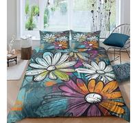 Set Copripiumino Margherite Italiane - Morbidezza e Comfort per un Sonno Rigenerante, Motivo Elegante e Primaverile, copripiumino 200x200