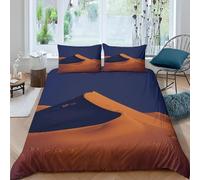 Set Copripiumino Matrimoniale 180x220 Deserto Microfibra Morbido Traspirante 3D Copripiumino Paesaggio Naturale Biancheria da Letto con 2 Federe 50x80cm h-879