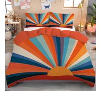 Set Copripiumino Matrimoniale 220 X 230 Cm, Modello Moderno In Marmo Biancheria Letto 3 Pezzi In Microfibra Con Triangolo Geometrico 3D, Comprendente 1 Copripiumino + 2 Federe 50X80 Cm, Beige