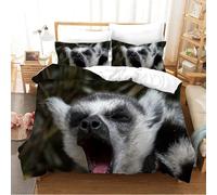 Set Copripiumino Matrimoniale 240x220 cm Topolino Carino 3D Stampato Copri Piumino Animali Selvatici Morbido Comodo Microfibra Copripiumino con Cerniera con Federa 50x80 cm e-3298