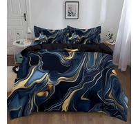 Set Copripiumino Matrimoniale 240x220 Marmo Microfibra Morbida Biancheria da Letto Stampa 3D Arte Moderna Copripiumino con Cerniera con 2 Federe 50x80 cm c.1474