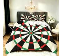 Set Copripiumino Matrimoniale Bersaglio per Freccette Biancheria da letto Sport in Morbida Microfibra 3D Parure Copripiumino 260x240 cm con Cerniera e 2 Federe 50x80 cm N.12