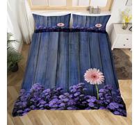 Set Copripiumino Matrimoniale Fiore a Forma di Asse 3D Biancheria da Letto Viola e Rosa 3 Pezzi Morbida Microfibra Copripiumino 240 x 220 cm Copripiumini con Cerniere e 2 Federe b.857