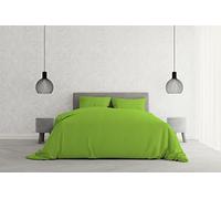 Set Copripiumino Matrimoniale Microfibra Elegant, lavorato in Italia - Parure Copri Piumino - Sacco Piumone 250x200 cm con Patella e Federe Cuscino, Verde mela, Matrimoniale