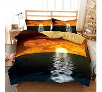 Set Copripiumino Matrimoniale Tramonto Sulla Spiaggia：Matrimoniale Copripiumino Set Copripiumino Parure Copripiumino In Microfibra Sacco Copri Piumone Matrimoniale - 220x240cm