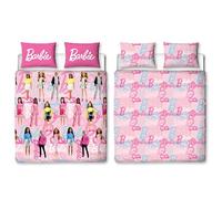 Set copripiumino matrimoniale ufficiale Barbie per bambini, design senza scatola, reversibile, 2 lati, per adolescenti, bambini, bambole con federe abbinate, copripiumino matrimoniale in poliestere,