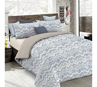 Set Copripiumino Microfibra Fashion, Lavorato in Italia - Parure Copri Piumino - Sacco Piumone 150x200 cm con Patella e federa Cuscino, Singolo, Jakarta