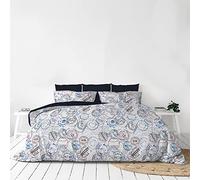 Set Copripiumino Microfibra Fashion, Lavorato in Italia - Parure Copri Piumino - Sacco Piumone 250x200 cm con Patella e Federe Cuscino, Matrimoniale, Travel Life