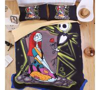 Set copripiumino modello amore fantasma scheletro 3D set biancheria da letto ...