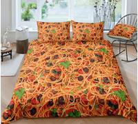 Set copripiumino modello artistico pasta 3D set biancheria da letto federe 64