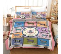 Set copripiumino modello artistico puzzle cavallo 3D set biancheria da letto ...